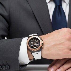 NWT Authentic Technomarine Chronograph Quartz Grey Dial Men's Watch